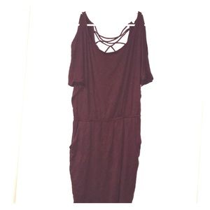 Burgundy dress